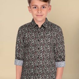Allen Solly Junior Pure Cotton Sport Fit Opaque Printed Casual Shirt-image-83