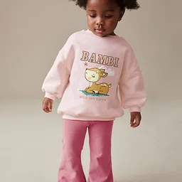 JC SPARKLE Girls Animal Printed Drop Shoulders Pure Cotton Sweatshirt With Trousers-image-12