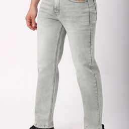 Beyoung Men Relaxed Fit Mildly Distressed Heavy Fade Jeans-image-124