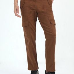 THE BEETEL HOUSE Men Relaxed Straight Fit Cargos Trousers-picture-31