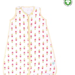 Theoni 100% Organic Cotton Muslin Sleeping Bag Popsicle Print - Pink-picture-8
