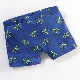 Babyhug Swimming Trunk Palm Tree Print - Blue-image-0