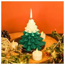 Aesthetic Living Soy wax Christmas Tree Scented Candle- Lemongrass-picture-1
