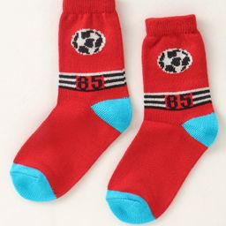 Model Knitted Socks With Football Design - Grey-picture-11