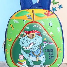Polo Class Dino Printed Hard Shell Backpack Light Green - Height11 Inches-27