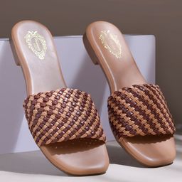 Shoetopia Braided Sandals - Tan-image-25