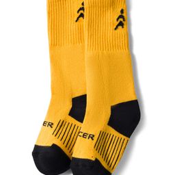 Pine Active Cotton Lycra Knit Terry Breathable Knee Length Football Socks - Yellow-picture-18