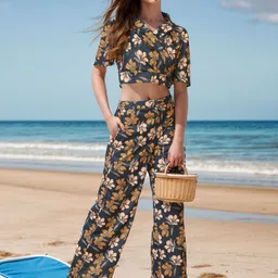 KALINI Floral Printed Top With Trousers-picture-49