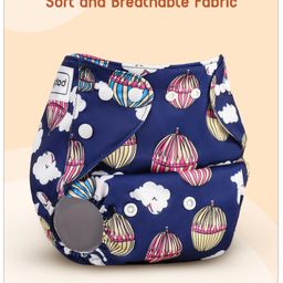 Babyhug Reusable Cloth Diaper With Insert & Elephant Print Packof 5 - Purple image 2