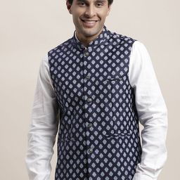 Turtle Printed Nehru Jacket-31