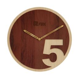 12 fox Coffee Brown Wooden Analogue Wall Clock-picture-14