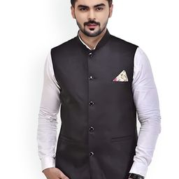 Eliq Mandarin Collar Nehru Jacket-image-8