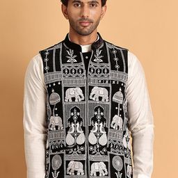 Jompers Men Embroidered Nehru Jackets-picture-27