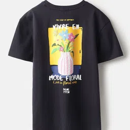 United Colors of Benetton Girls Black Cotton Printed Tshirts-picture-15
