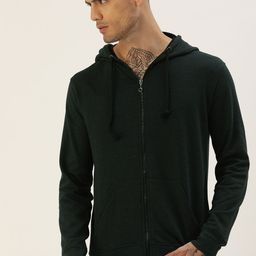 ARISE Men Olive Green Solid Sweatshirt-picture-2
