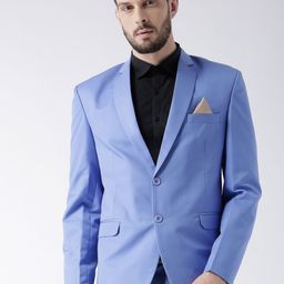 Hangup Blue Solid Slim Fit Blazer-picture-12