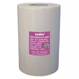 Tudko 50x38 mm 80 GSM 2 UP Self Adhesive Paper Label White-image-110