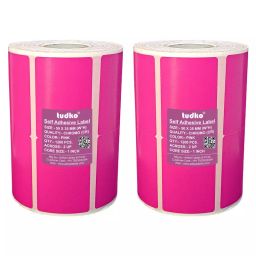 Tudko 50x35 mm 80 GSM 2 UP Self Adhesive Paper Label Pink (Pack of 2 Pcs)-image-31