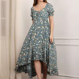 DEBONATELLA Women Floral Printed Empire Dress-picture-47