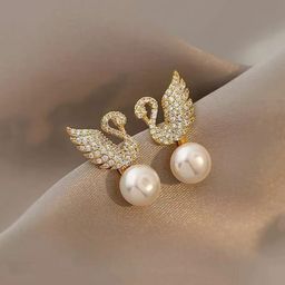 BEYTER Korean Sterling Silver Pearls Beaded Contemporary Shaped Drop Earring-image-27