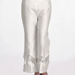 FLOREOS Mid-Rise Self Design Trousers-image-0