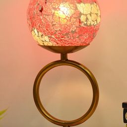 SOMIL Red Printed Glass Cylindrical Shaped Table Lamp-image-106