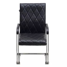 Ergonomica Black Leatherette Napoleon Visitor Office Chair-image-92