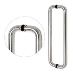 Implemental Door D Handle, Towel Ring, Rob Hook & Grip Bar Combo ‎Set Stainless Steel Chrome for Multi Purpose Use in Bathrooms (Pack of 4) image 4