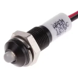 RS PRO Green, Red Panel Mount Indicator 12V DC, Mounting Hole Size 6 mm, Termination Type Lead Wires, IP Rating IP67, Model No 7227877-15