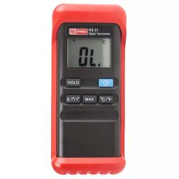 RS PRO +1300 °C, +1999 °F Max, ±0.3 % Accuracy Wired Digital Thermometer, K Probe, 1 Input RS Calibration 1233275-33