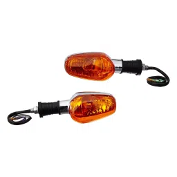 Uno Minda Blinker Front Amber Lens for TVS Victor, Set of 2 LH & RH (TD-5031)-image-83