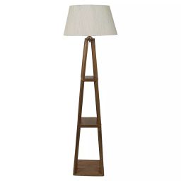 Tucasa SHS-170 Mango Wood Cotton B-22 Floor Lamp 60 Inch (Brown and Beige)-image-63