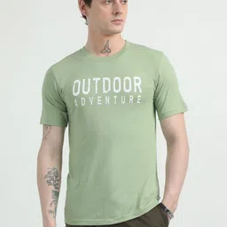 Quco Men Graphic Printed Biowashed Round Neck Cotton Tshirt-picture-7