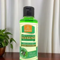 Khadi Pure Herbal Neem & Tulsi Face & Body Wash - 210 ml-image-7