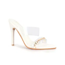 FAUSTO Women Transparent Open Toe Stiletto Sandals-picture-1