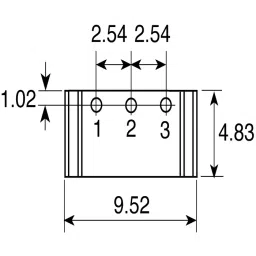 Vishay Through Hole Trimmer Resistor 1/2 W Power 10 kΩ Resistance Pin Terminal, M63S103KB40 image 2