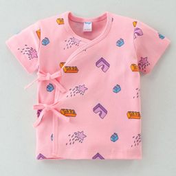Tango Cotton Single Jersey Knit Half Sleeves Vest Star Print - Pink-picture-18