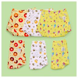 SuperBottoms Padded Underwear for 3-4Y Babies | Potty Training Pants for Mess-Free Diaper-Free Time | Sweet Tooth | Pack of 6-13