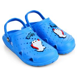 HOPPA SWEDEN Perforated Slingback Clogs With Dinosaur Charms - Royal Blue-image-47