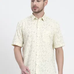 JADE BLUE Men Floral Opaque Printed Casual Shirt-image-74