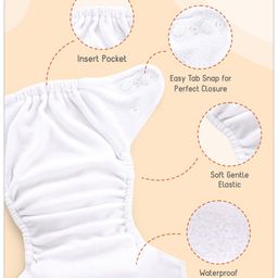 babyhug BabyhugFree Size Reusable Cloth Diaper with Inserts Pack of 3 - Multicolour image 3