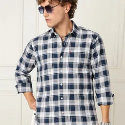 INVICTUS Men India Slim Fit Checked Button-Down Collar Cotton Casual Shirt-image-87