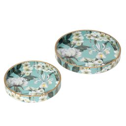 Duli Round Enamel Coated Multipurpose Serving Trays for Home and Dining Table - Set of 2 image 4