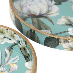 Duli Round Enamel Coated Multipurpose Serving Trays for Home and Dining Table - Set of 2 image 5
