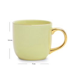 Pure Home and Living Green & Gold-Toned Solid Ceramic Glossy Mugs Set of Cups and Mugs image 3