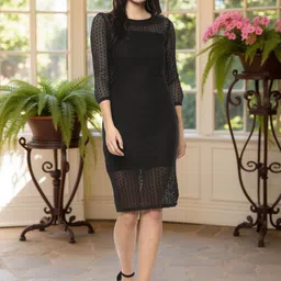 Zima Leto Women Crepe Sheath Dress-picture-35