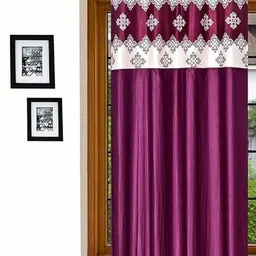 Lunar Days Maroon Room Darkening Window Curtain-image-54