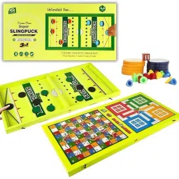Fast Sling Puck Board Game - 3 in 1 Board Games Combo Ludo Board Game Air Hockey Board Game-43
