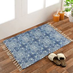 Multicolor Polyester Dhurrie-image-29