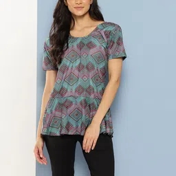 Aarika Abstract Printed Swimming Dress-60